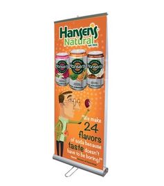 China Aluminium Alloy Double Sided Pull Up Banner 85×200 cm With Nylon Travel Bags supplier